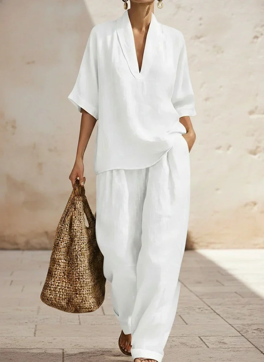 Lilly | Set di Due Pezzi in Lino Senza Sforzo