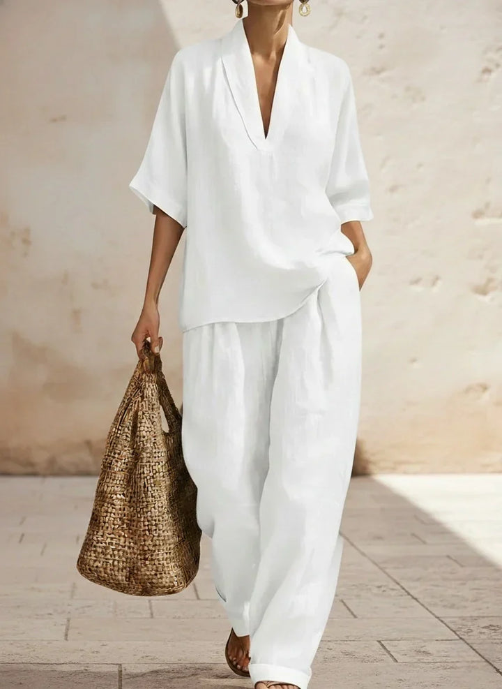 Lilly | Set di Due Pezzi in Lino Senza Sforzo