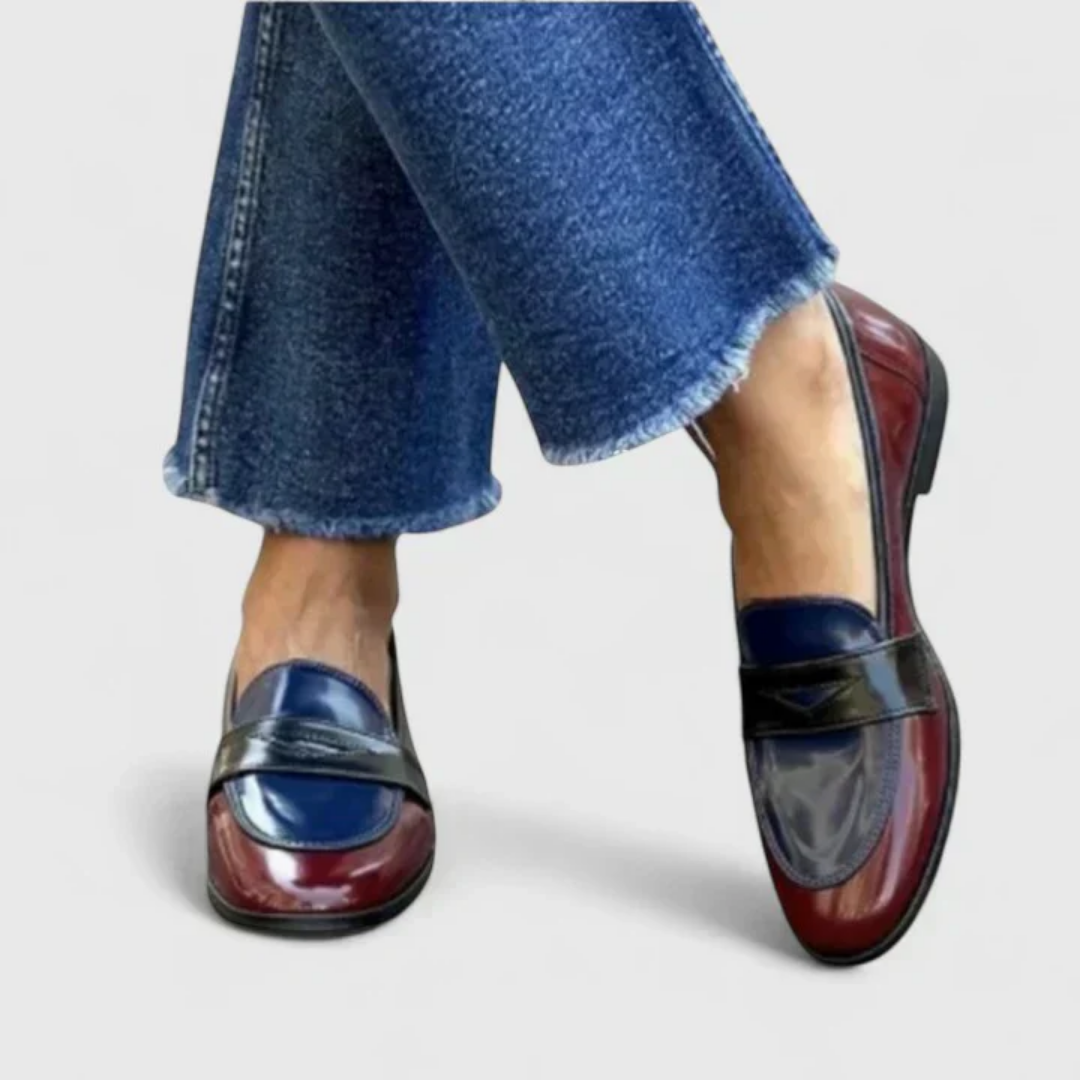 MARLEEN | MOCASSINO BLU MARINO CON TACCO BASSO