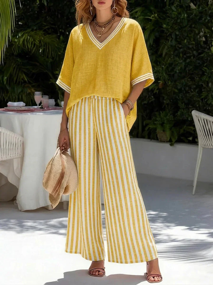 Sienna | Completo di Due Pezzi in Lino a Righe Relaxed