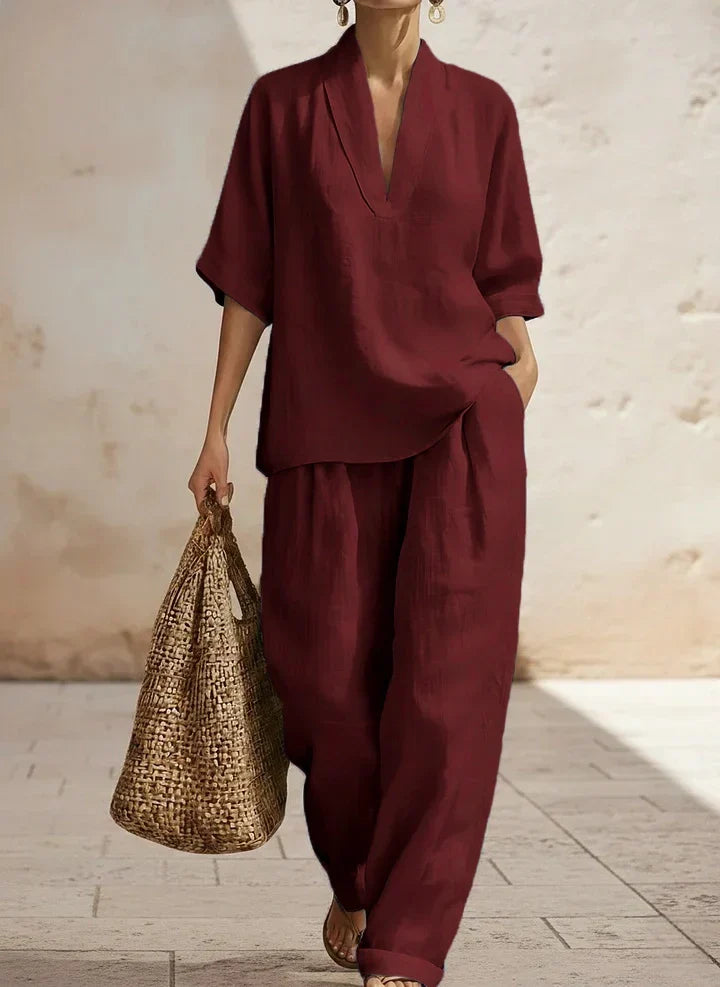Lilly | Set di Due Pezzi in Lino Senza Sforzo
