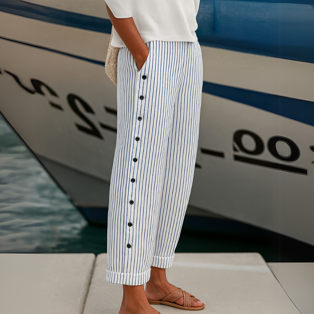 Sharon | Pantaloni Estivi Comodi a Righe