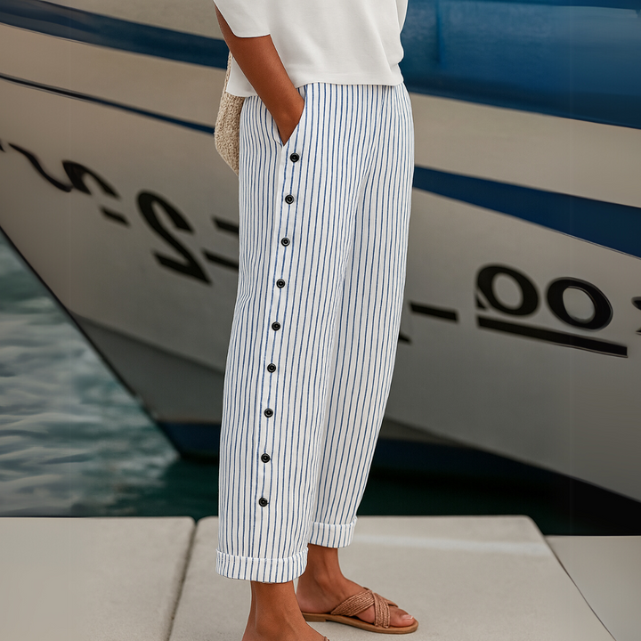 Sharon | Pantaloni Estivi Comodi a Righe