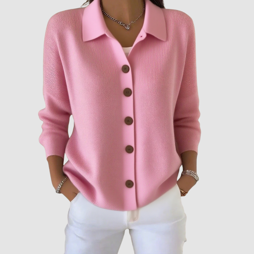 Cardigan Tricot Riah™ con Bottoni