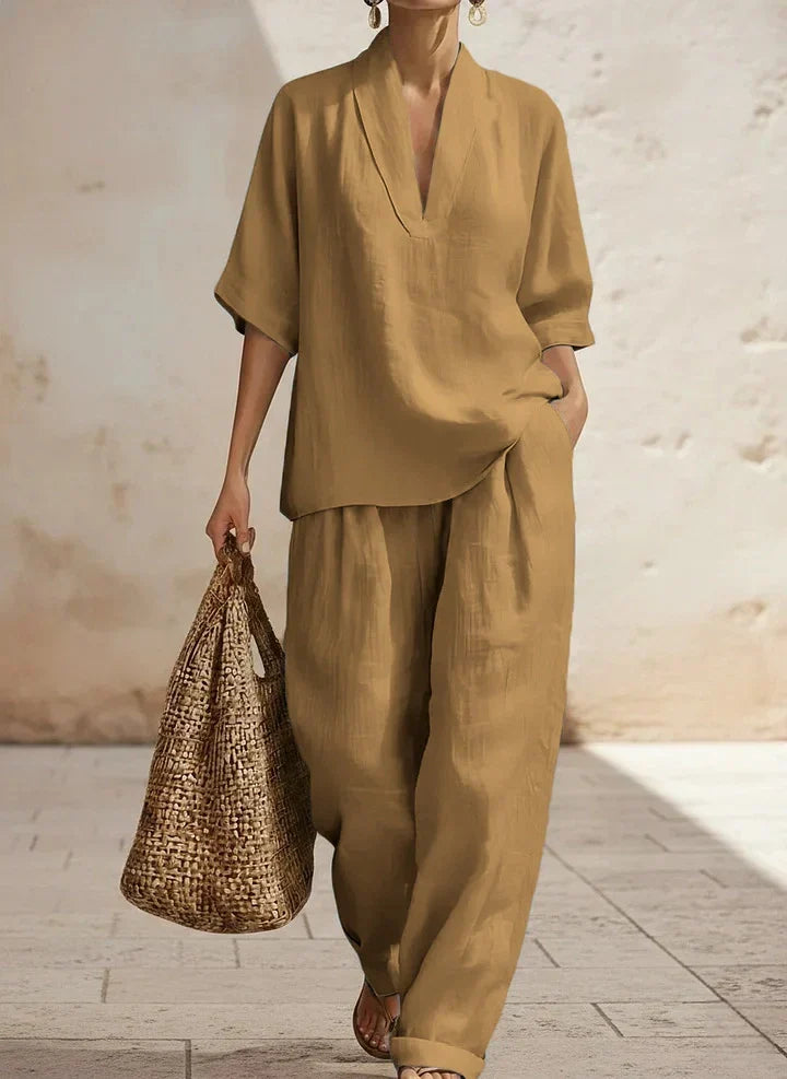 Lilly | Set di Due Pezzi in Lino Senza Sforzo