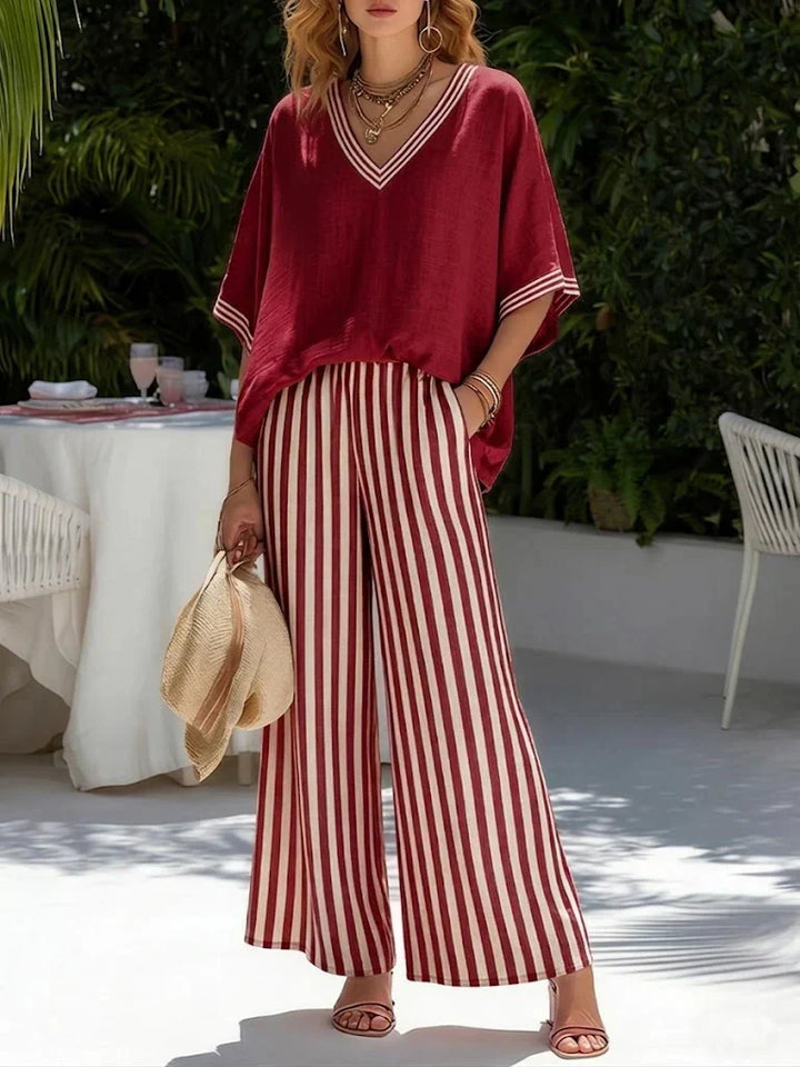 Sienna | Completo di Due Pezzi in Lino a Righe Relaxed