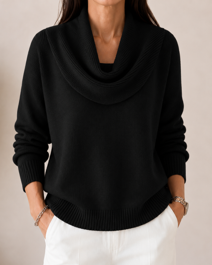 Caralina™ | Elegante Maglione a Collo Cowl