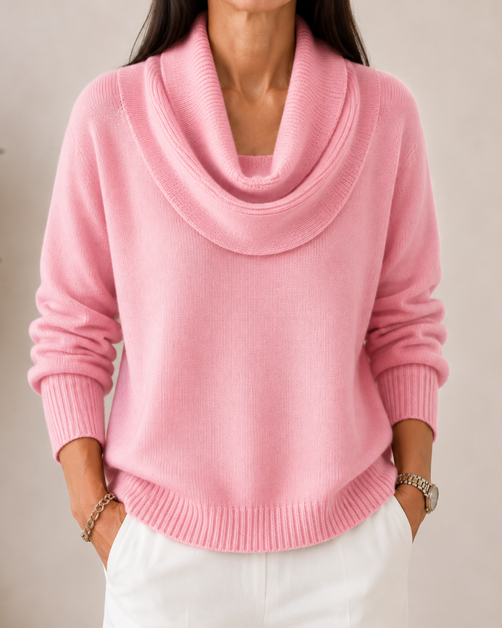 Caralina™ | Elegante Maglione a Collo Cowl