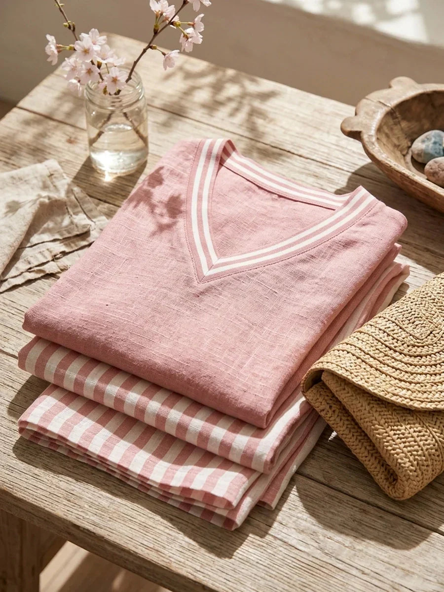 Sienna | Completo di Due Pezzi in Lino a Righe Relaxed