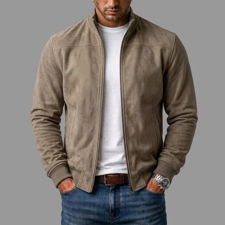 VALENTINO™ | GIACCA BOMBER IN PELLE SCAMOSCIATA PREMIUM