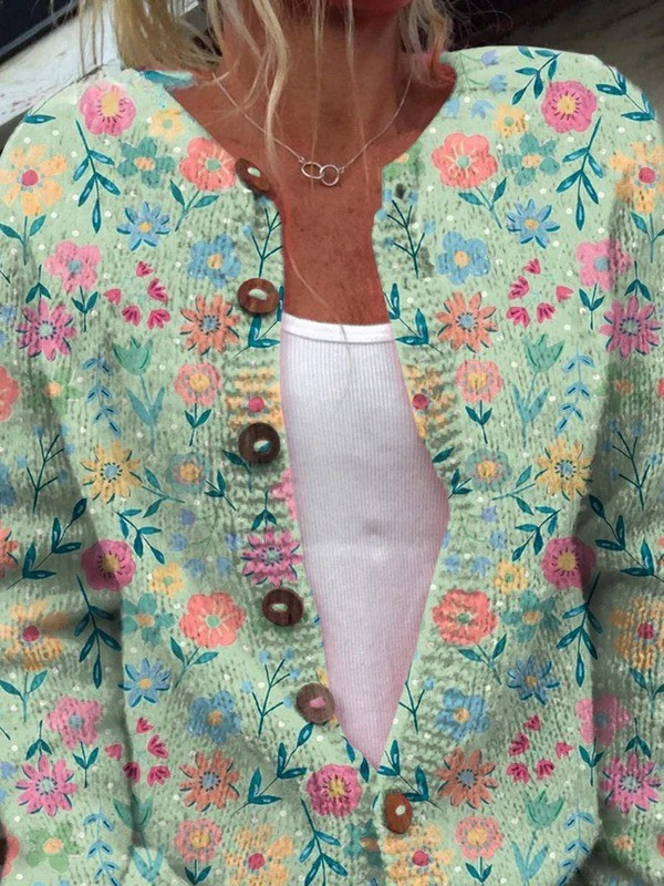 Foxfield™ | Cardigan Floreale Vintage per Donna