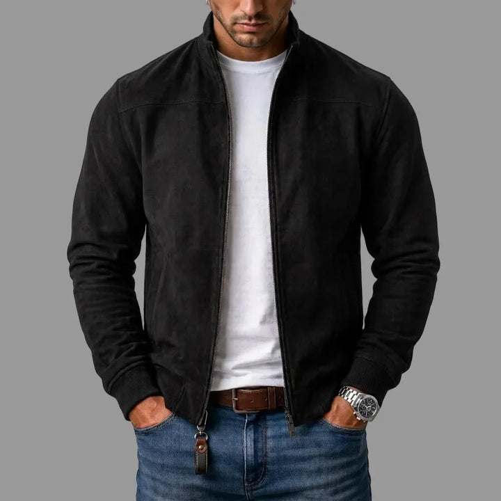 VALENTINO™ | GIACCA BOMBER IN PELLE SCAMOSCIATA PREMIUM