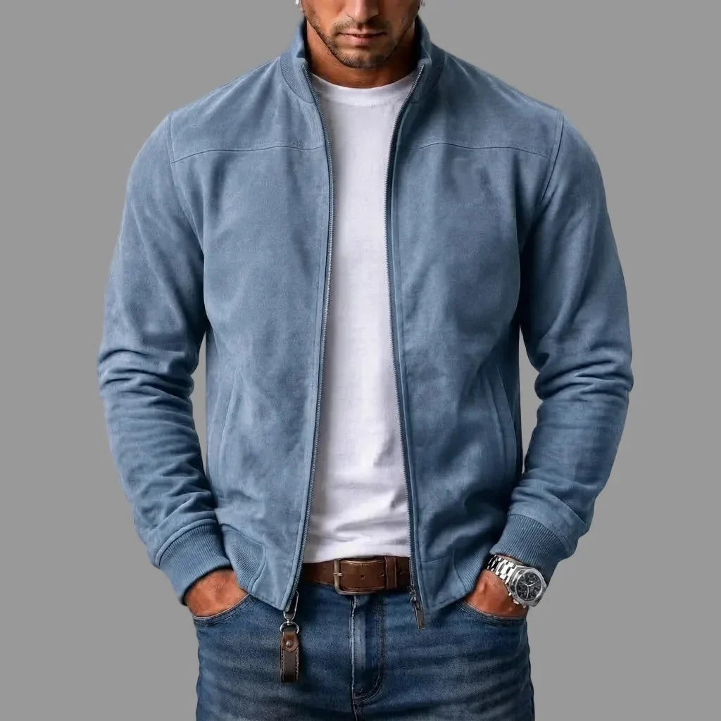 VALENTINO™ | GIACCA BOMBER IN PELLE SCAMOSCIATA PREMIUM