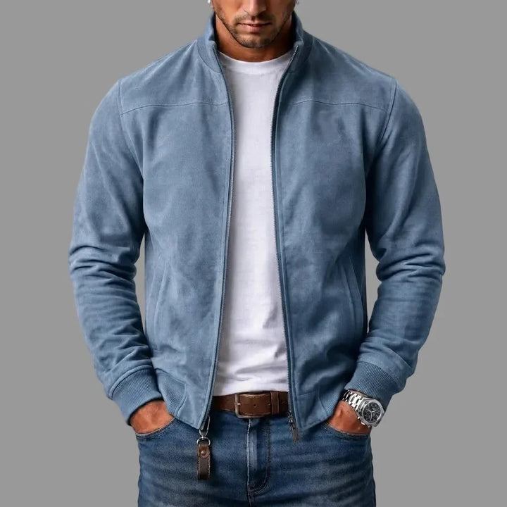 VALENTINO™ | GIACCA BOMBER IN PELLE SCAMOSCIATA PREMIUM