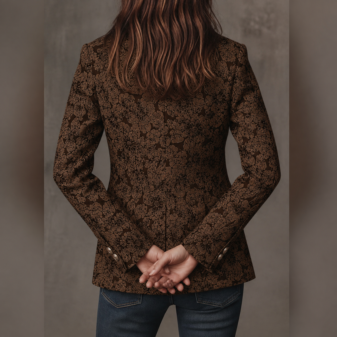 Blazer Fitted in Jacquard Paisley per Donne