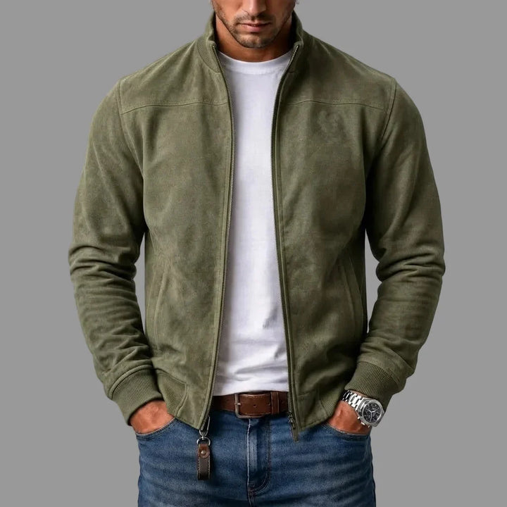 VALENTINO™ | GIACCA BOMBER IN PELLE SCAMOSCIATA PREMIUM