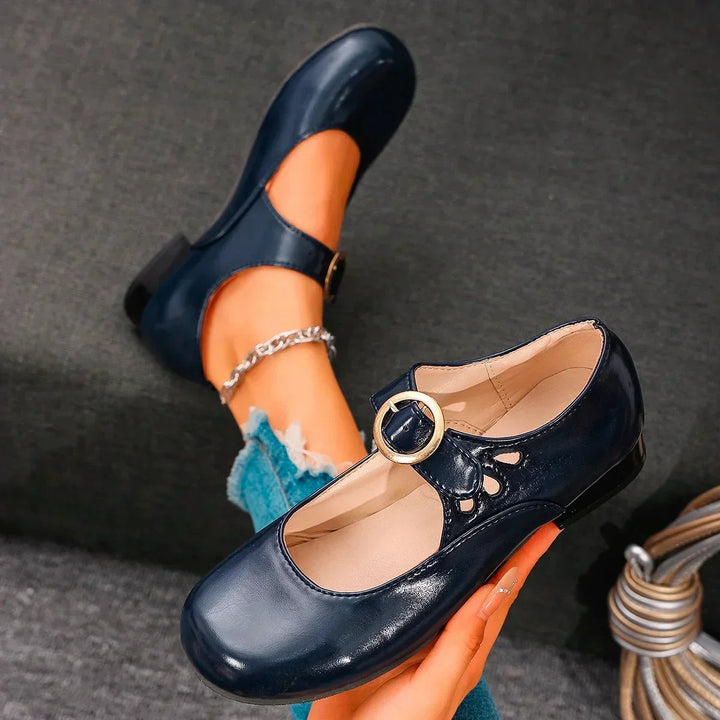 Avery™ - Scarpe Retro Eleganti con Punta Rotonda
