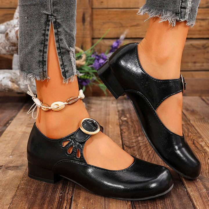 Avery™ - Scarpe Retro Eleganti con Punta Rotonda
