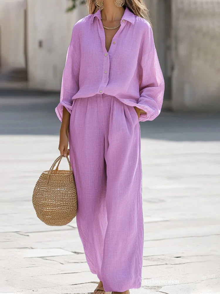 Giuseppe | Completo Elegante in Cotone e Lino per Donne