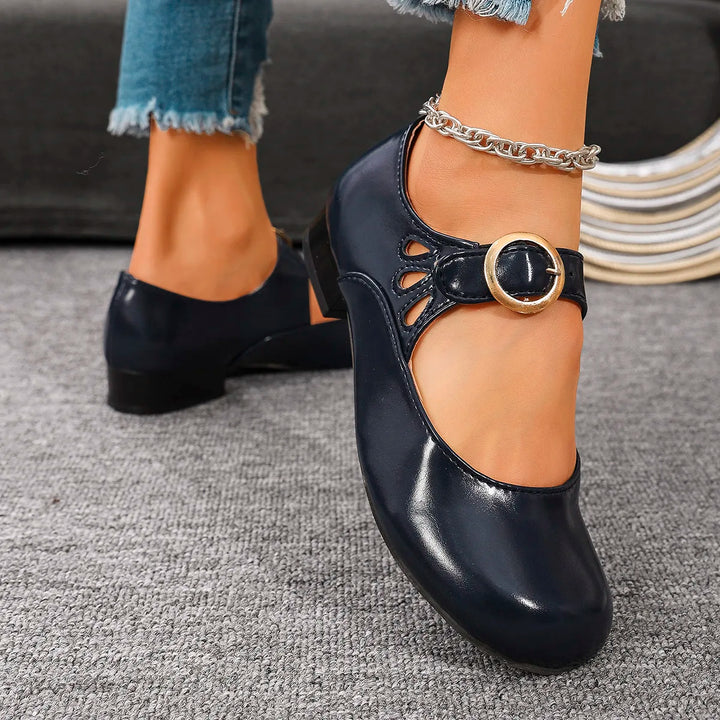 Avery™ - Scarpe Retro Eleganti con Punta Rotonda