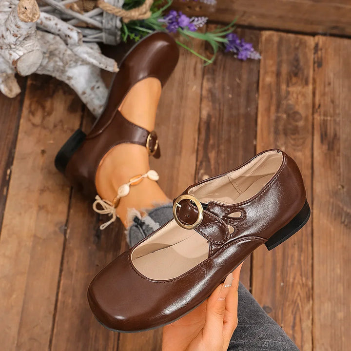 Avery™ - Scarpe Retro Eleganti con Punta Rotonda