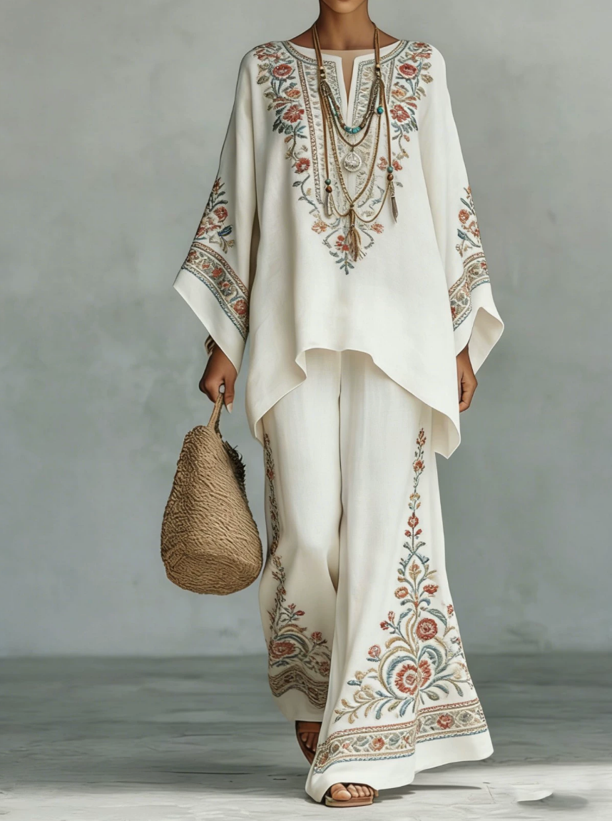 Celine | Completo Elegante in Lino a Due Pezzi