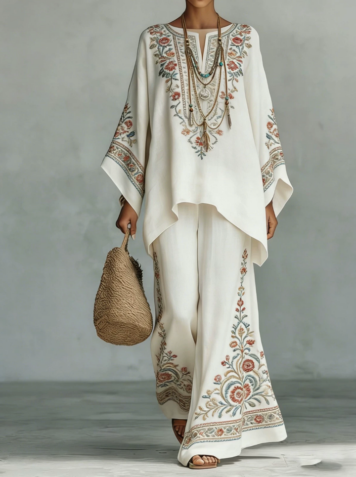 Celine | Completo Elegante in Lino a Due Pezzi