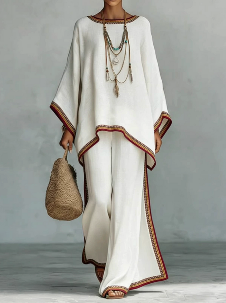 Celine | Completo Elegante in Lino a Due Pezzi