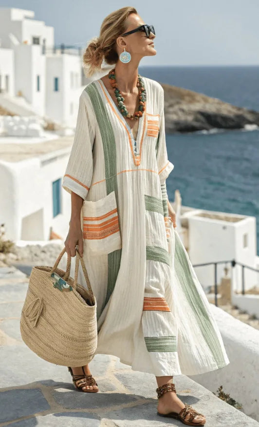 Kathleen | Vestito Maxi Estivo Elegante e Fluttuante