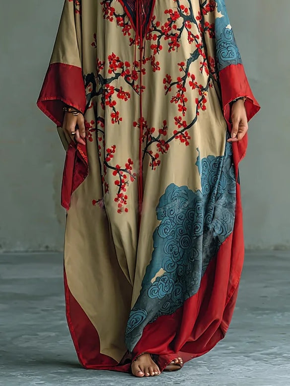 Lara | Elegante Vestito Maxi Estivo con Maniche a Pipistrello