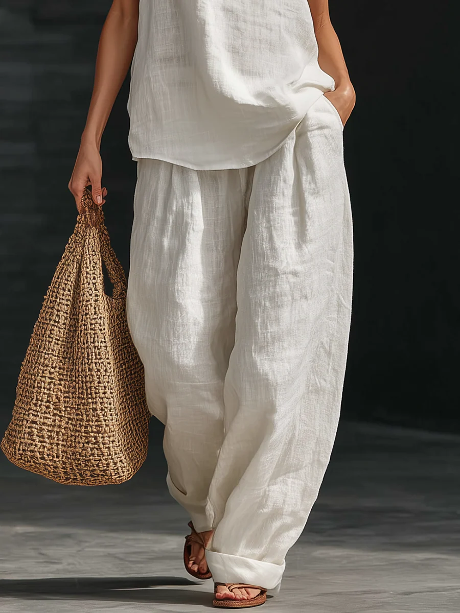 Zoe™ | Completo senza maniche con pantaloni ampi