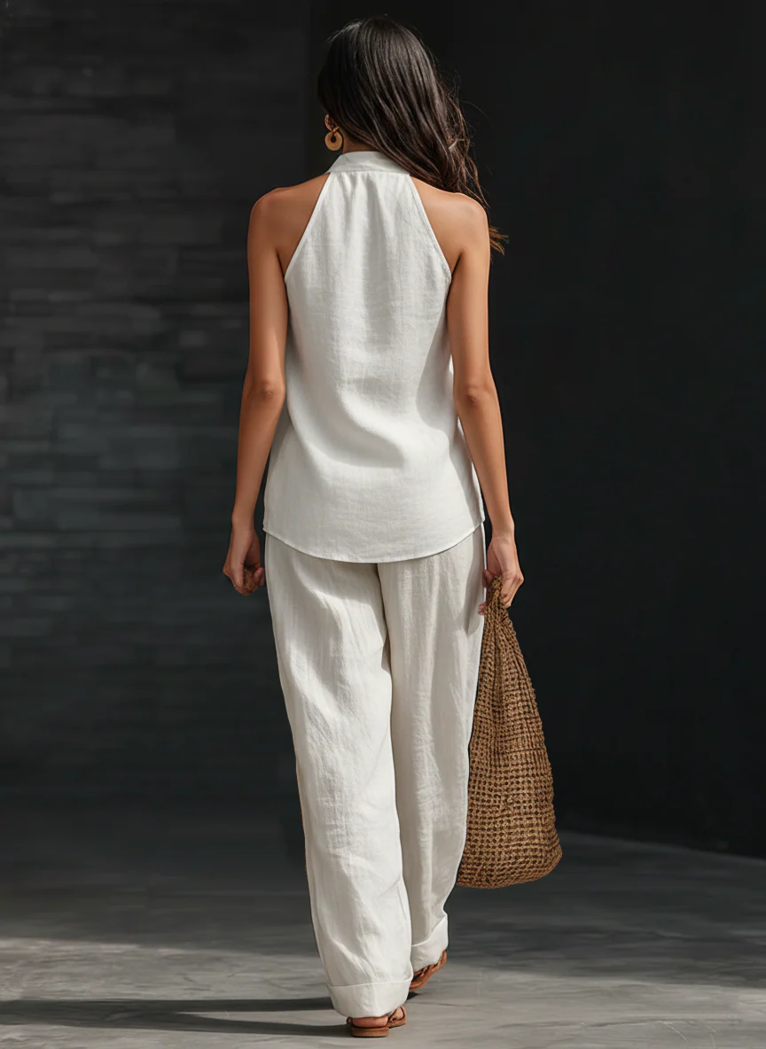 Zoe™ | Completo senza maniche con pantaloni ampi