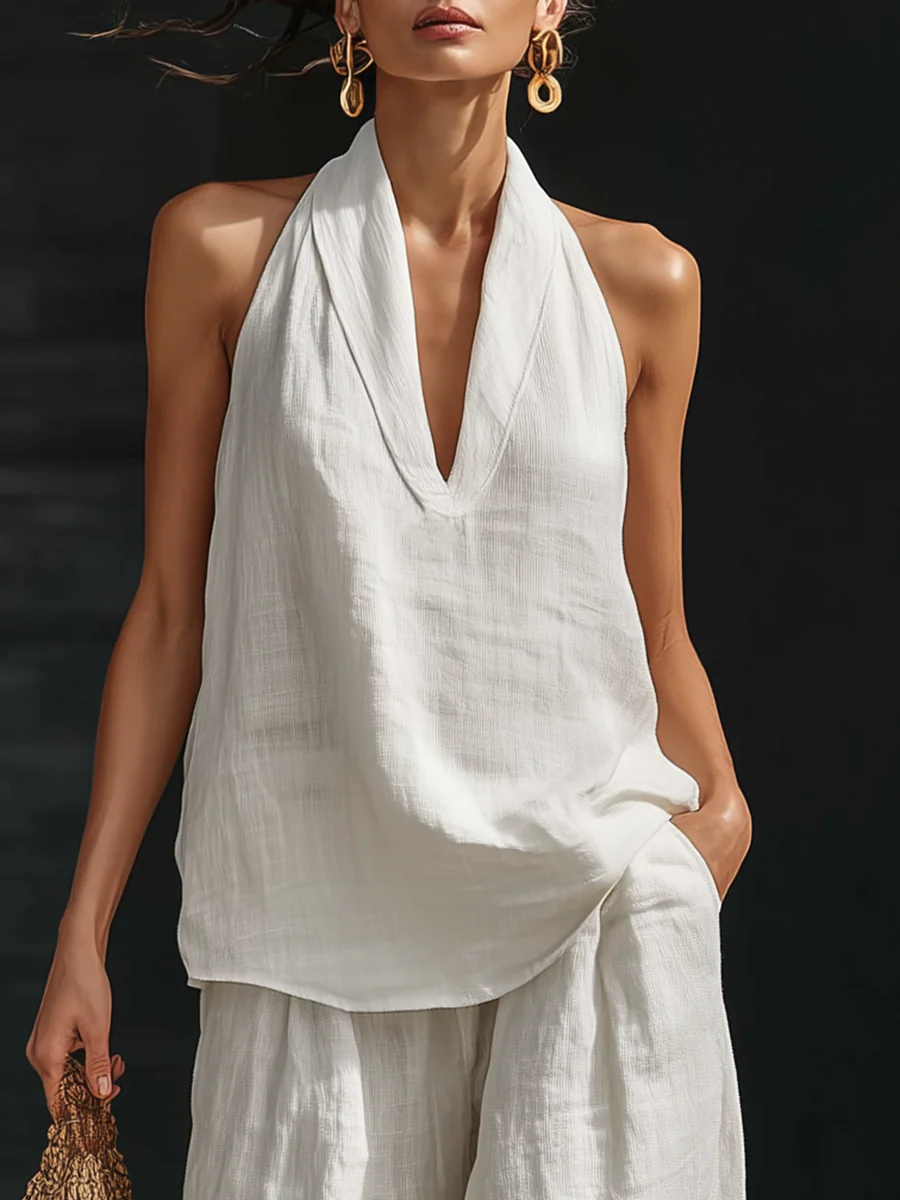 Zoe™ | Completo senza maniche con pantaloni ampi