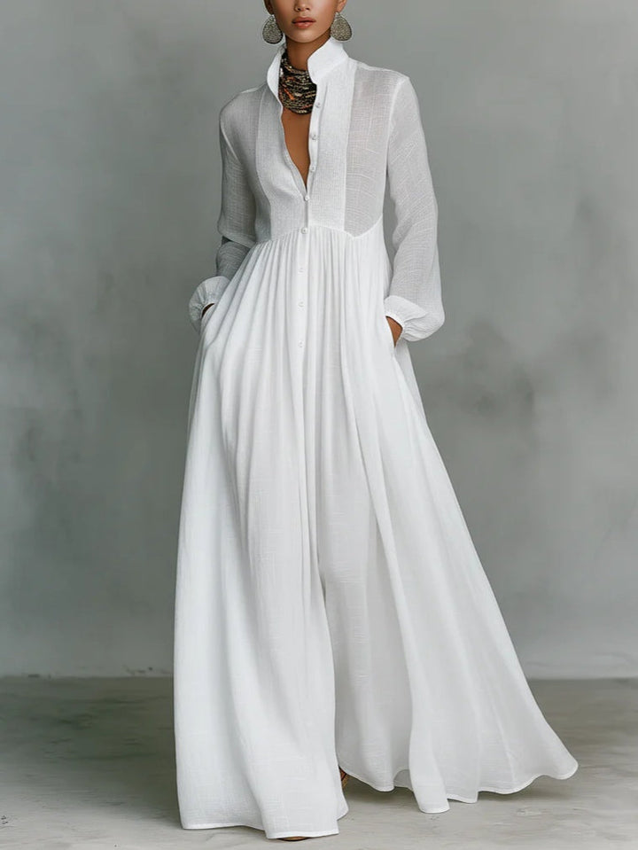 Leonie™ | Abito Maxi Minimalista con Collo Alto