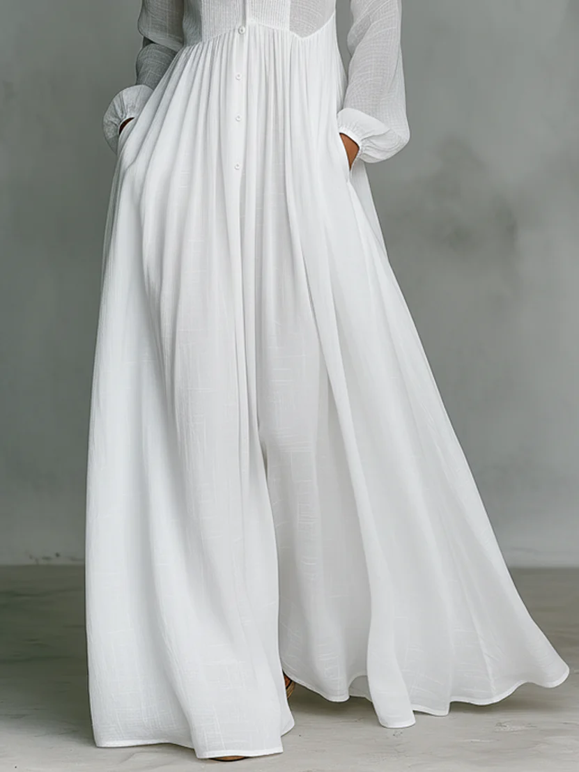 Leonie™ | Abito Maxi Minimalista con Collo Alto