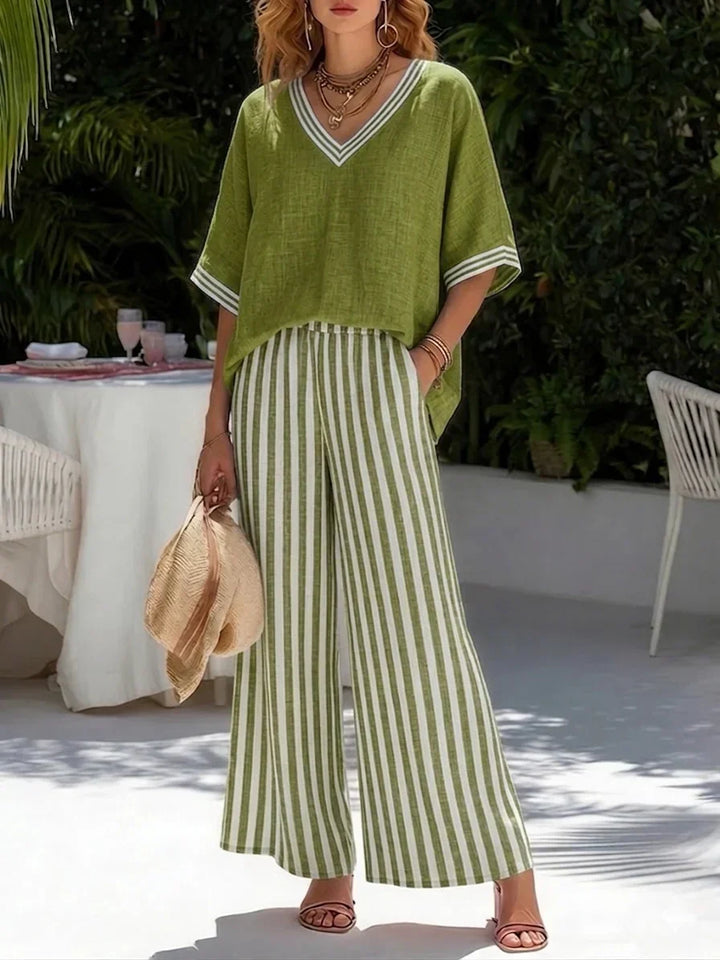 Sienna | Completo di Due Pezzi in Lino a Righe Relaxed