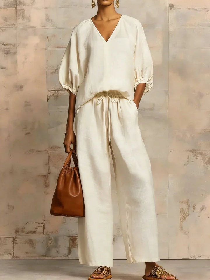 Valencia | Completo di due pezzi in lino elegante e rilassato
