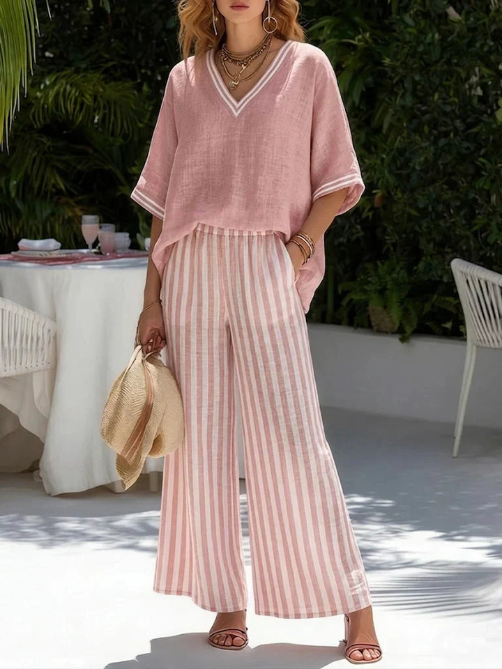 Sienna | Completo di Due Pezzi in Lino a Righe Relaxed