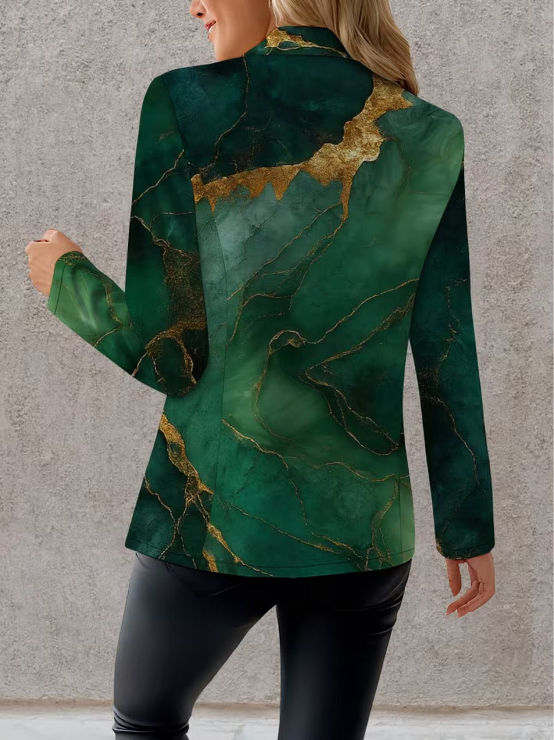 Honorine™ | Blazer in Marmo Verde Smeraldo