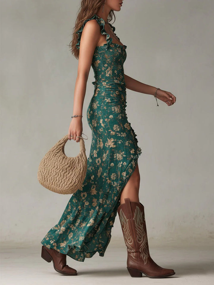 Zara | Vestito Maxi Retro Boho
