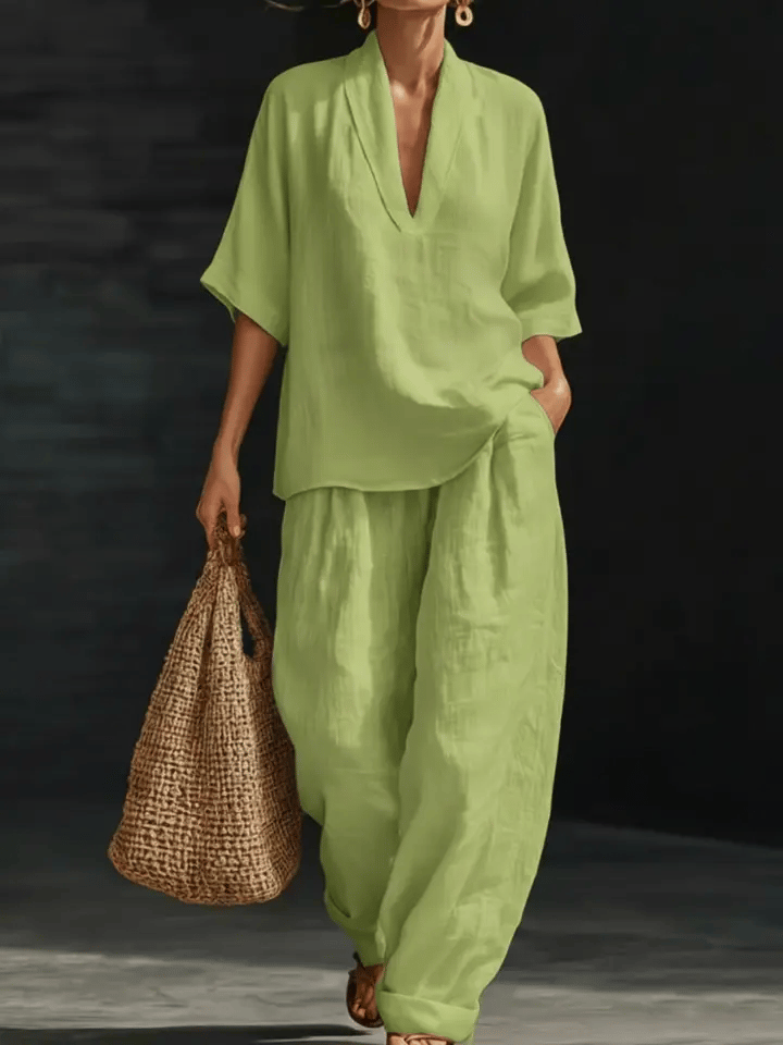 Lilly | Set di Due Pezzi in Lino Senza Sforzo