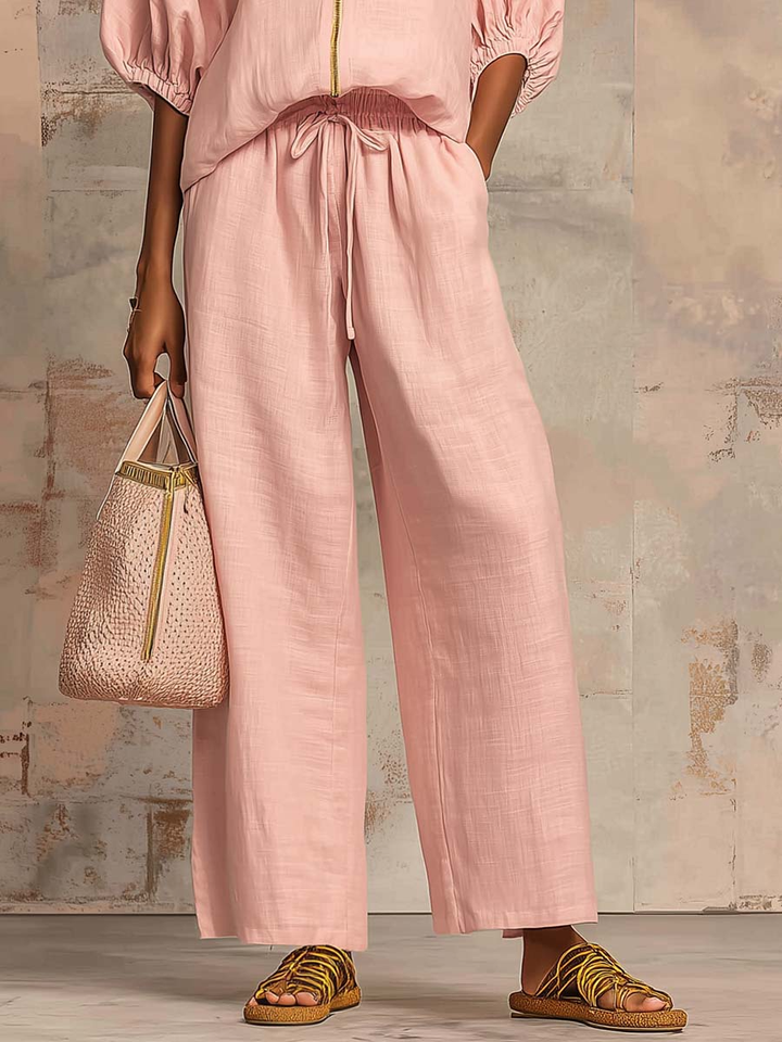 Leonie | Set Elegante in Cotone e Lino a Due Pezzi