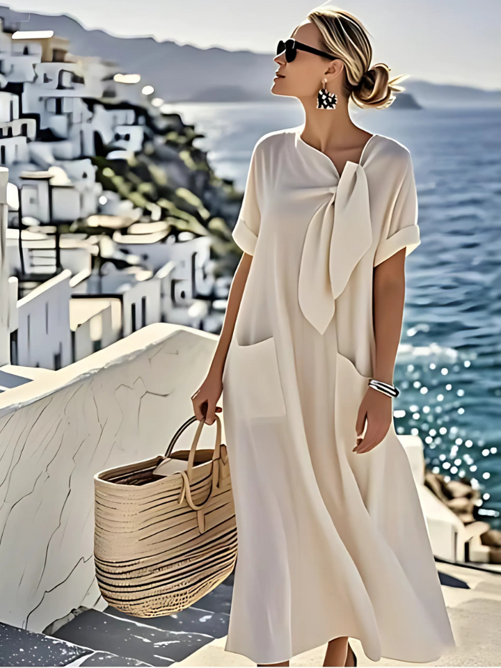 Janet | Vestito Maxi Elegante Estivo con Taglio Ampio e Tasche